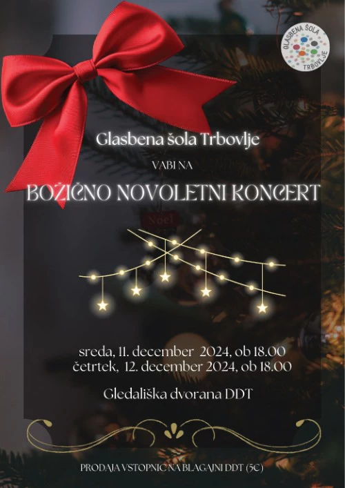 prikazna slika Božično-novoletni koncert Glasbene šole Trbovlje
